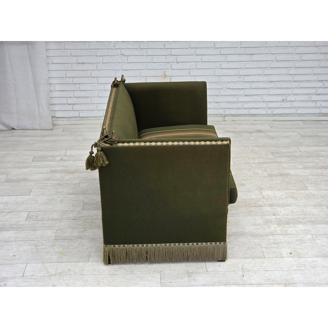 Danish 2-Seater Drop-Arm Spanish Sofa in Furniture Wool, 1970s For Sale - Image 14 of 18