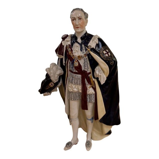 1910s Dresden Figure of a Knight of the Garter For Sale