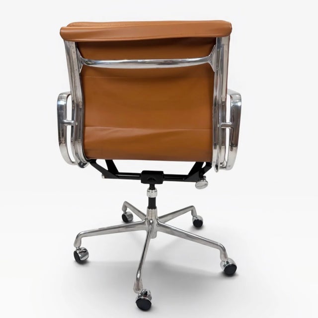 Early 21st Century Eames for Herman Miller Soft Pad Management Chair - Cognac Brown Leather For Sale - Image 5 of 10