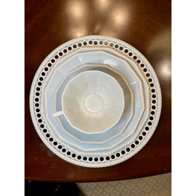 1940s Rare Nymphenburg Perl Symphonie Blau 53 Piece Service. Exhibition Marks - 53 PCS For Sale In Dallas - Image 6 of 12