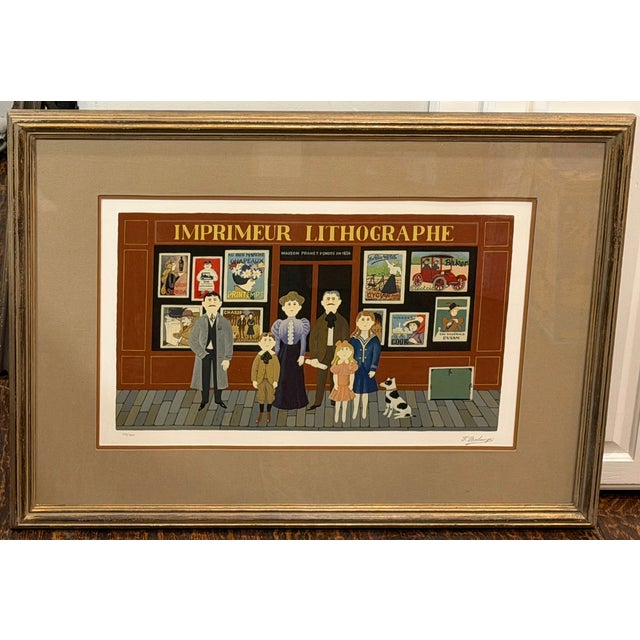 Late 20th Century Pair of Fernand Boilauges Signed Limited Edition Serigraphs, Framed For Sale - Image 11 of 14