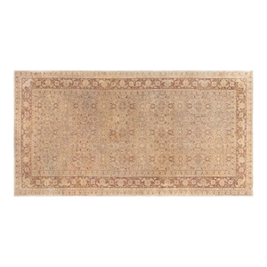Authentic Early 20th Century Indian Amritsar Brown Rug