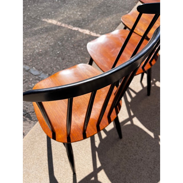 Set of 4 Fanett Dining Chairs in the Style of Ilmari Tapiovaara, Circa 1960 For Sale - Image 10 of 13