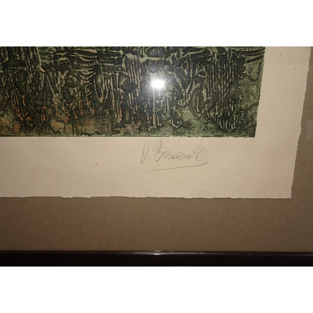 Compositions, 1970s, Large Aquatint Etchings, Framed, Set of 2 For Sale - Image 14 of 18