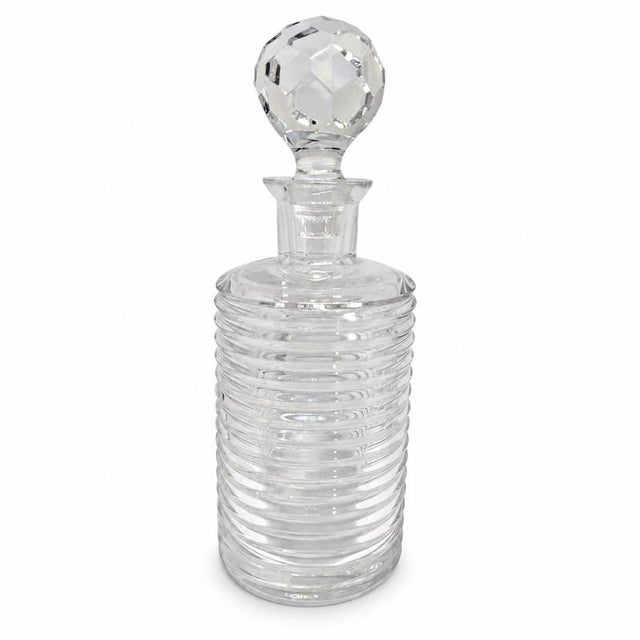 Crystal Whisky Bottle and Glasses from Baccarat, Set of 6 For Sale - Image 4 of 9