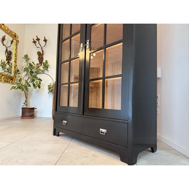 Antique Art Nouveau Display Cabinet, 1890s For Sale - Image 11 of 16