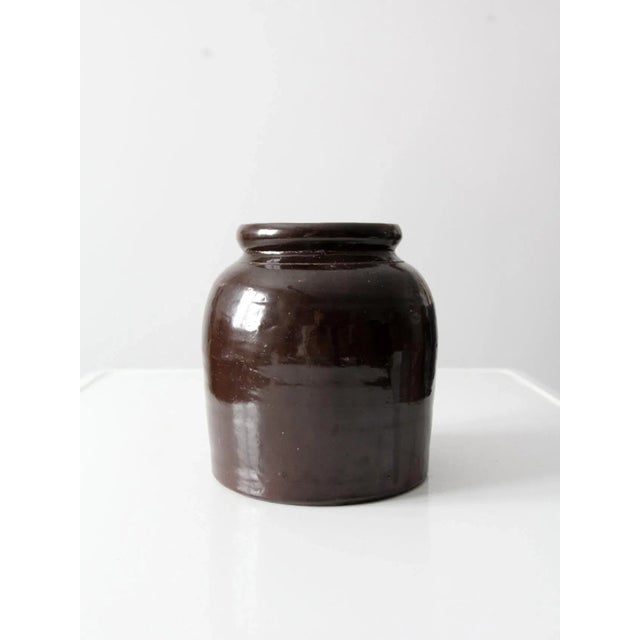 Ceramic Antique Stoneware Crock Attributed to Red Wing For Sale - Image 7 of 9