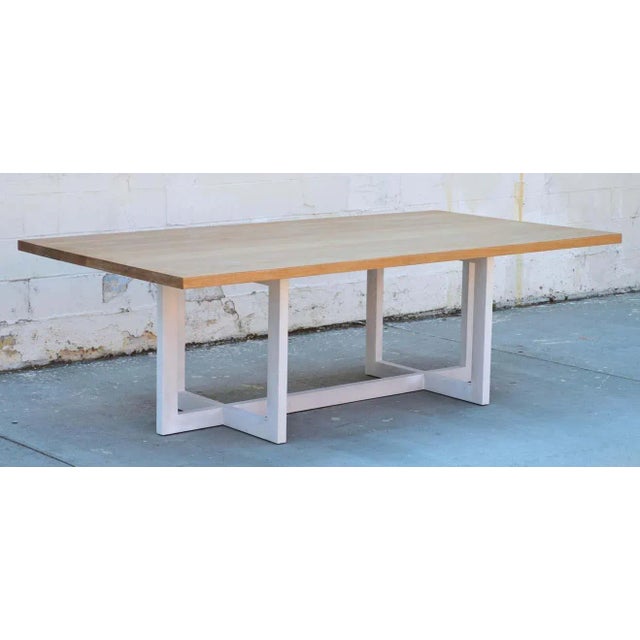 Not Yet Made - Made To Order Cerused Rift-Sawn White Oak Dining Table by Petersen Antiques For Sale - Image 5 of 10