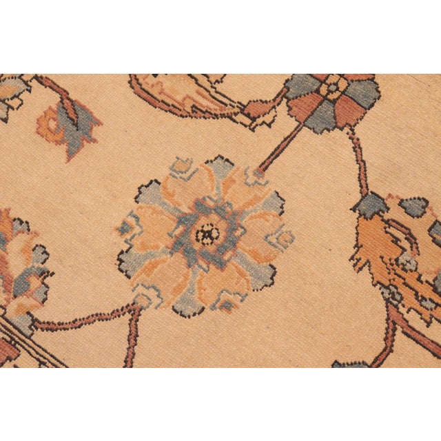 Textile 1980s 1980s Boho Chic Beige/Blue Wool Rug - 8'0" X 10'2" For Sale - Image 7 of 9