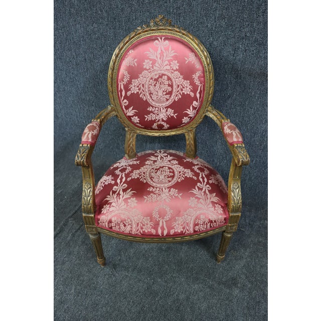Early 20th Century Louis XVI Style Armchairs/Pair For Sale - Image 5 of 9