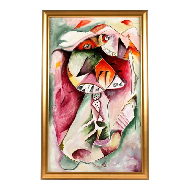 Large Alexandra Nechita Acrylic on Canvas Painting, 
