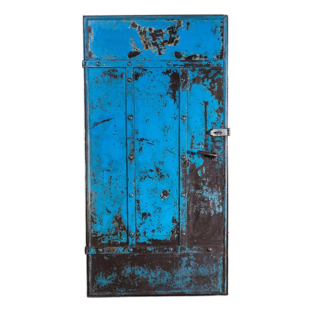 English Industrial Strong Locker, 1920s For Sale
