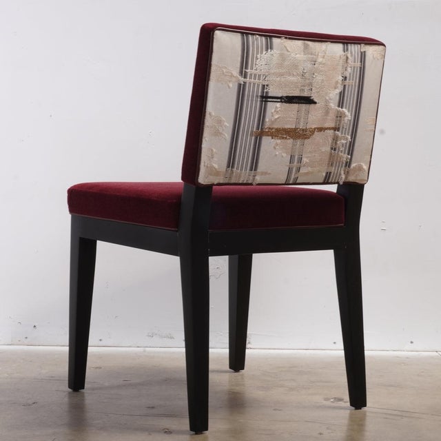 Attributed to Holly Hunt Studio Luna Mohair Dining Side Chairs, Set of 10 For Sale - Image 10 of 11