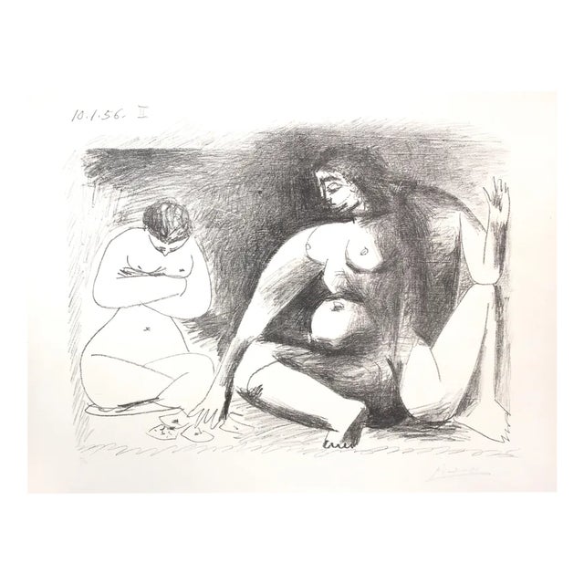 Pablo Picasso, Deux Femmes Accroupies, Lithograph, 1956 For Sale
