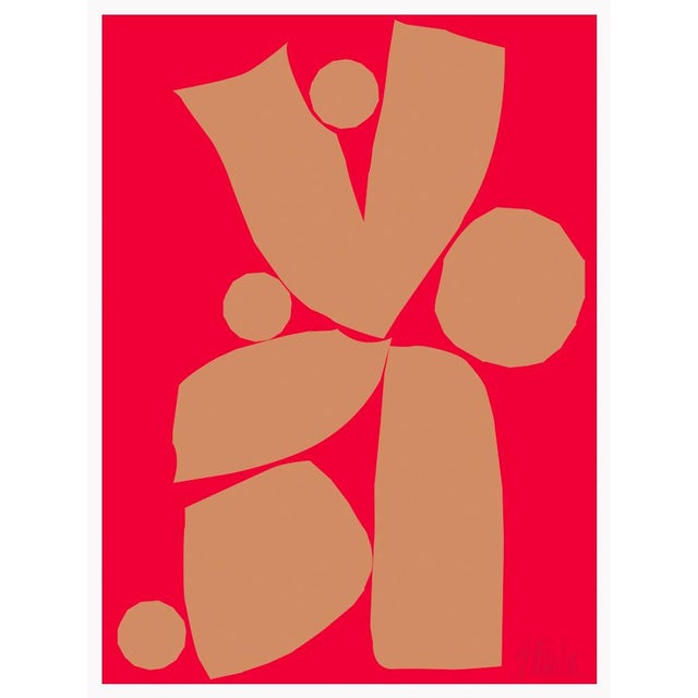 Tulip in Caramel and Red Fine Art Print 39" X 55" by Liz Roache For Sale In Boston - Image 6 of 6