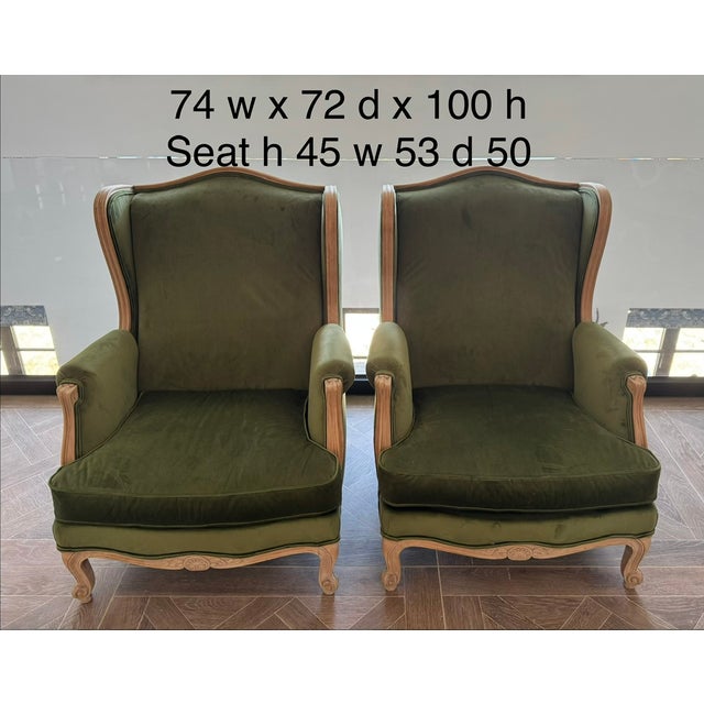 Antique French Wing Armchairs, 1880, Set of 2 For Sale - Image 13 of 14