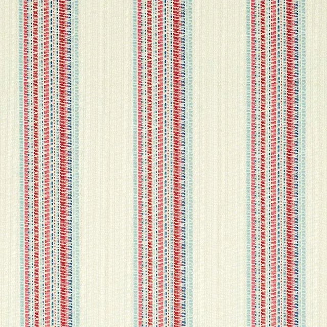 Schumacher Bendita Stripe Indoor & Outdoor Fabric in Rose For Sale