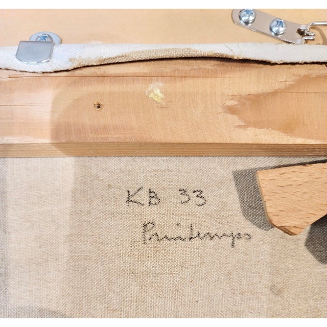 Blue Roger Muhl -Abstract Countryside Landscape at Spring -Oil Painting For Sale - Image 8 of 9