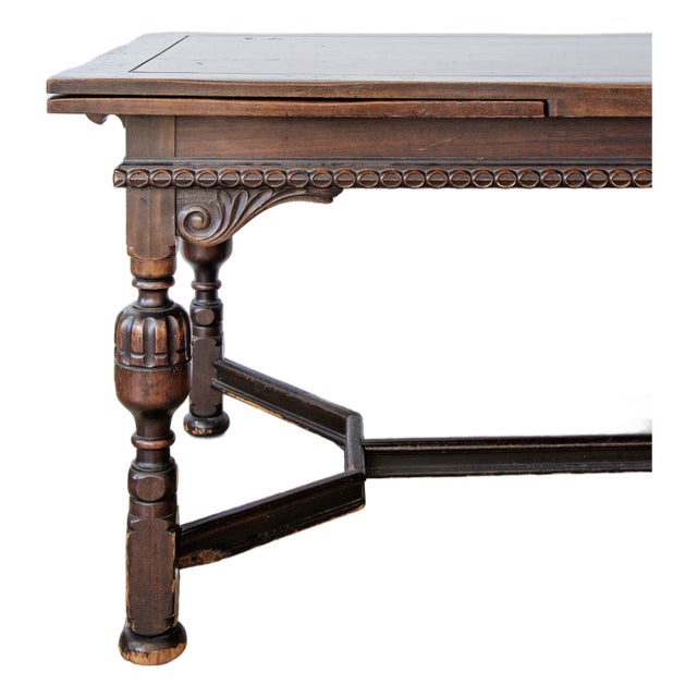 Exceptional Berkey & Gay Extendable Walnut Draw-Leaf Dining Table | C. 1925 For Sale