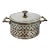 Vintage Lidded Silverplate Faux Bamboo Trellis Serving Dish For Sale