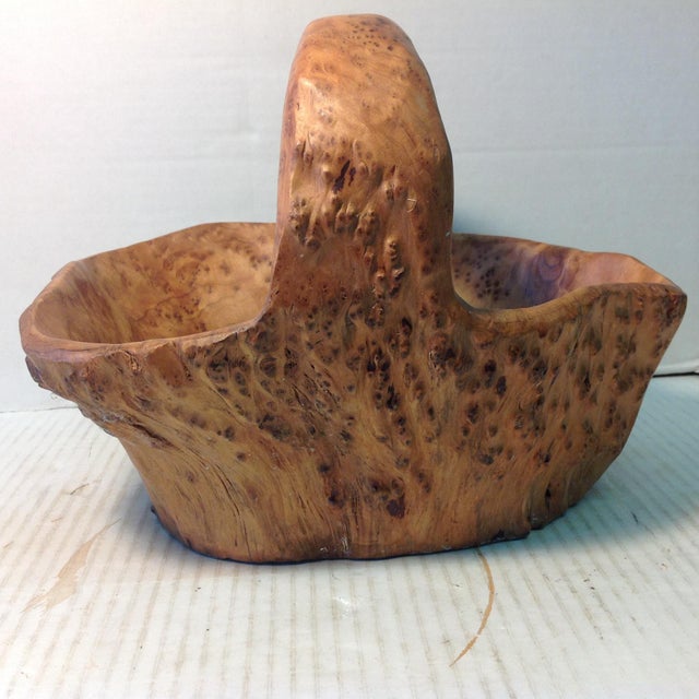 Cypress Burl Wood Basket Chairish