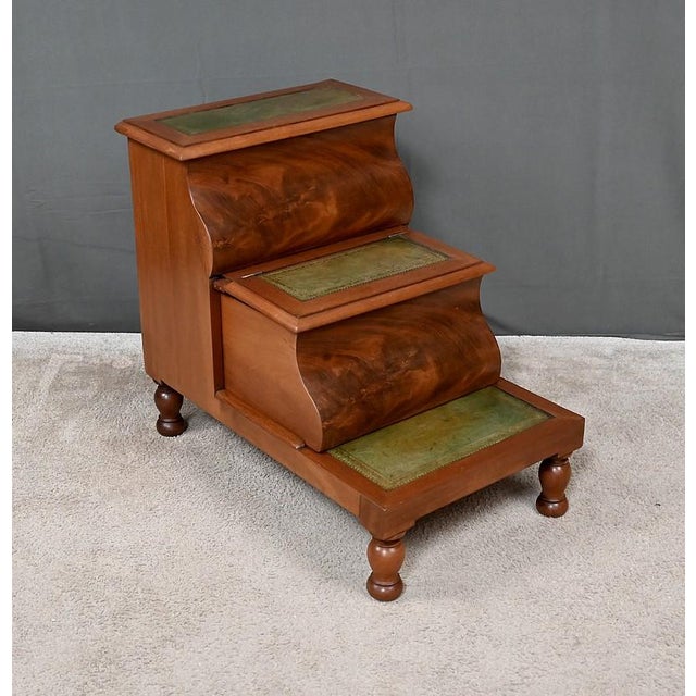 19th Century Victorian Mahogany Library Step Stool, England For Sale - Image 4 of 18