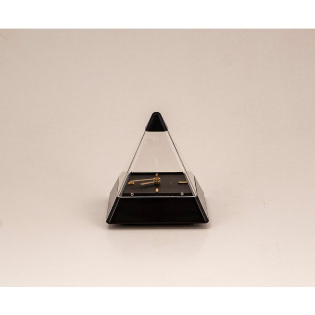 Black Pyramid Clock by Hidekatsu Nomizu for Tochigi Tokei, 1989 For Sale - Image 8 of 14