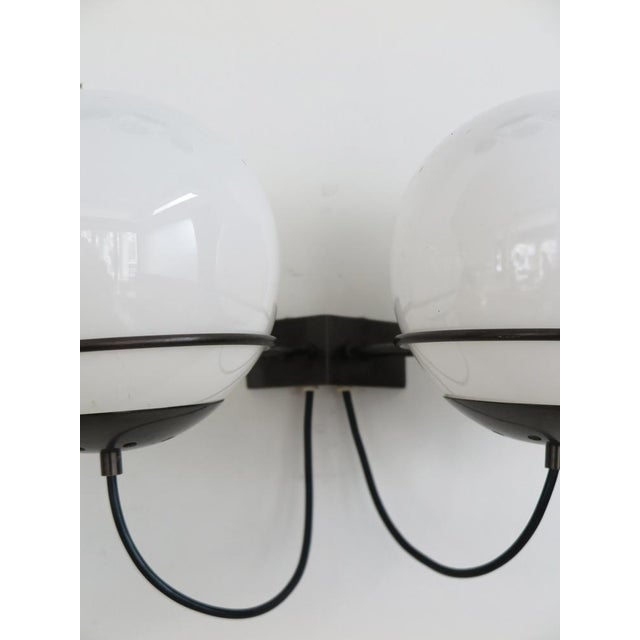 Metal Italian Metal and Glass Wall Lamp from Candle, 1960s For Sale - Image 7 of 15
