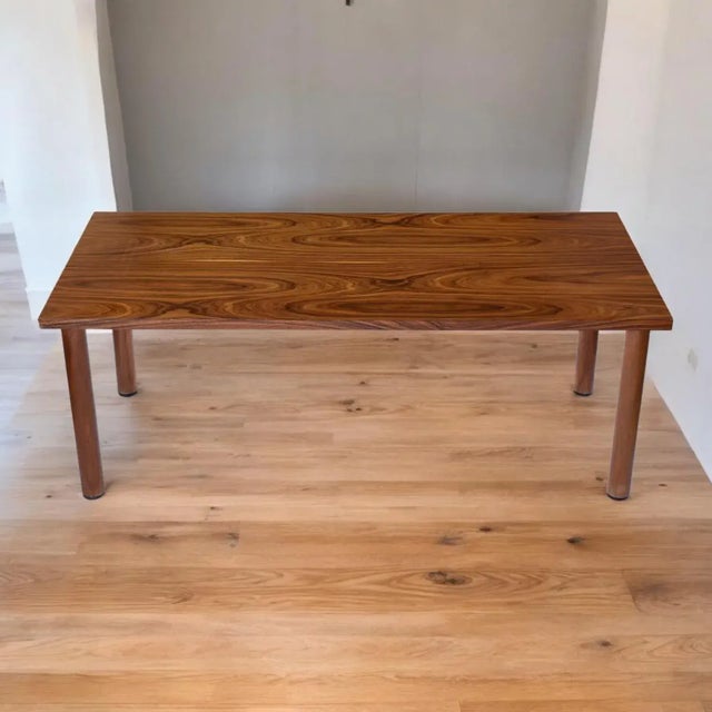 Long and Narrow Modern Minimalist Rosewood Dining Table For Sale - Image 4 of 13