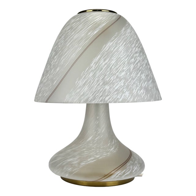 Large Vetri Murano Mushroom Table Lamp, 1980s For Sale