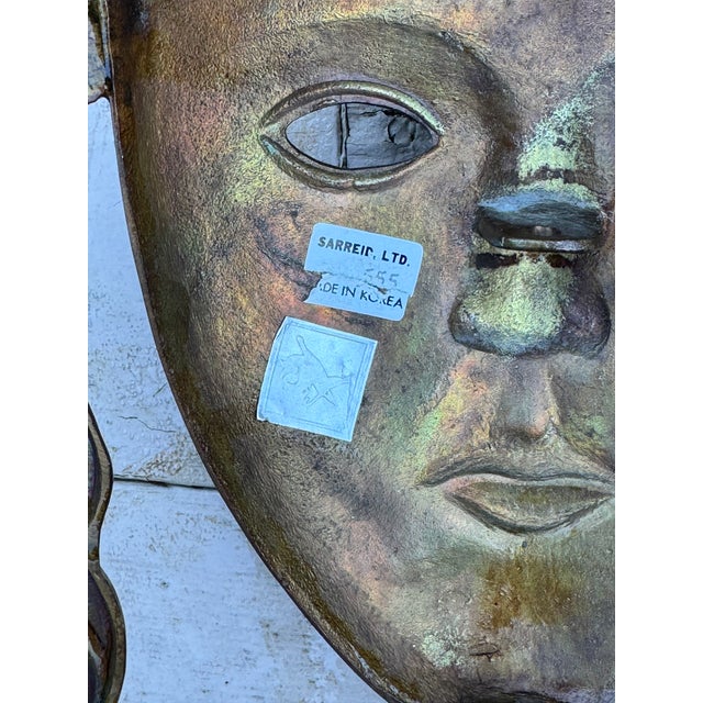 Sarreid, Ltd. Brass Decorative Mask For Sale In Seattle - Image 6 of 12