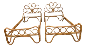 Set of Single Beds in Bamboo Wood, 1960s