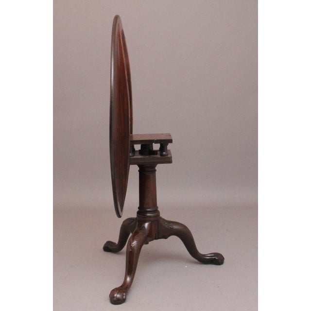 Antique 18th Century Mahogany Tripod Table, 1780 For Sale - Image 6 of 8