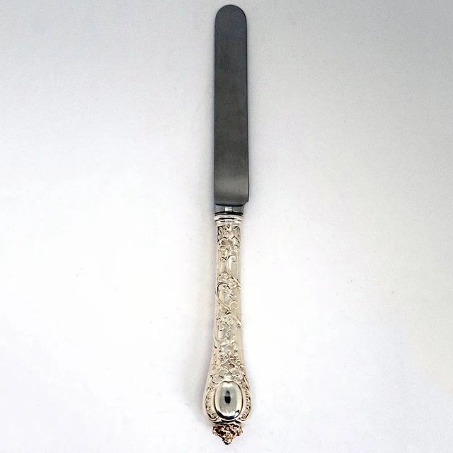 Early 21st Century French Odiot Demidoff Sterling Silver & Stainless Steel Salad Knife For Sale In Denver - Image 6 of 9