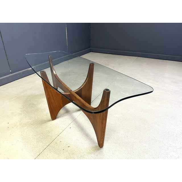 Wood Mid-Century Scandinavian Teak and Glass Coffee Table, 1960s For Sale - Image 7 of 12