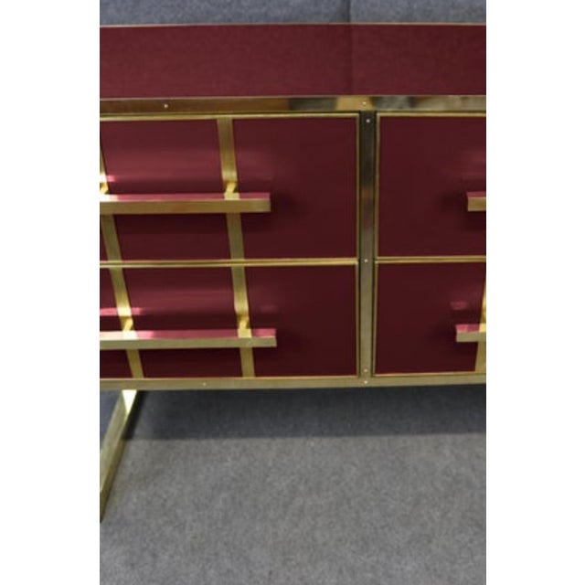Chest of Drawers with Red Murano Glass and Brass Trim from Justfurnituress For Sale - Image 9 of 11