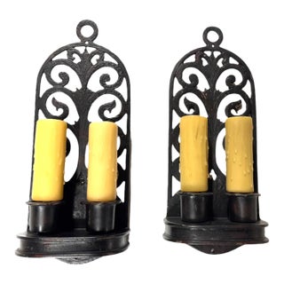 Pair of Spanish Colonial Style Sconces Made by 20th Century Lighting For Sale