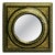 French Empire Gilt Brass and Black Lacquered Wall Mirror For Sale