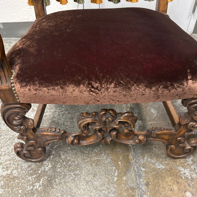 Provasi Bespoke Baroque Carved Wood Armchairs, Pair For Sale - Image 12 of 12
