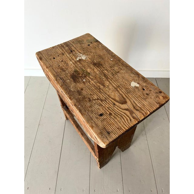 Wood English Five Board Side Table, 1890s For Sale - Image 7 of 10