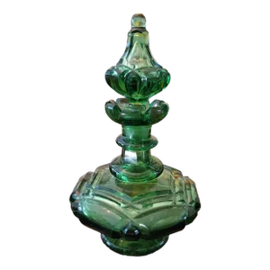 Vintage Mid Century Modern Emerald Green Perfume Bottle