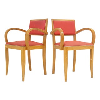 Vintage French Bridge Armchairs, 1950s, Set of 2 For Sale