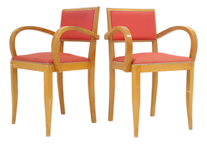 Vintage French Bridge Armchairs, 1950s, Set of 2