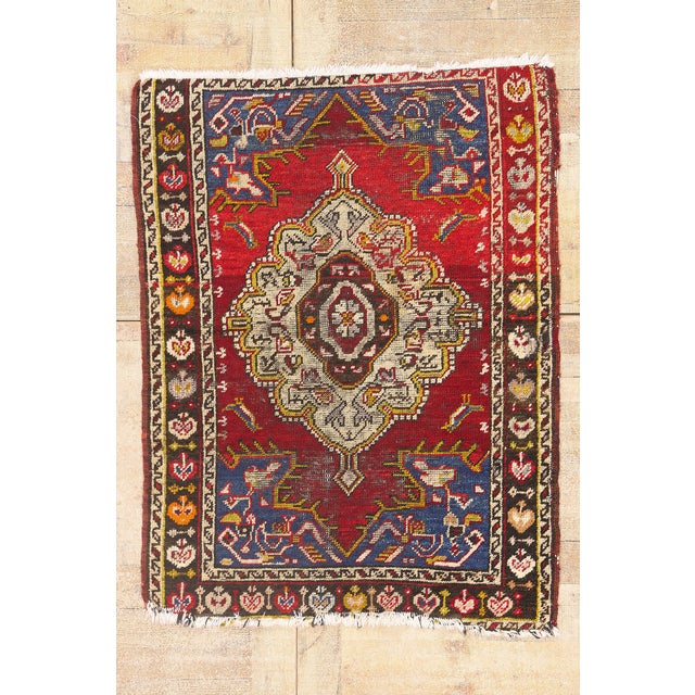 Late 19th Century Turkish Bergama Rug, 03'03 X 04'01 For Sale - Image 10 of 10