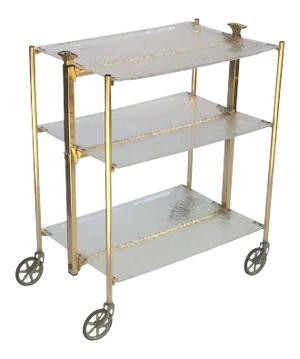 French Collapsible Drinks Cart of Acrylic