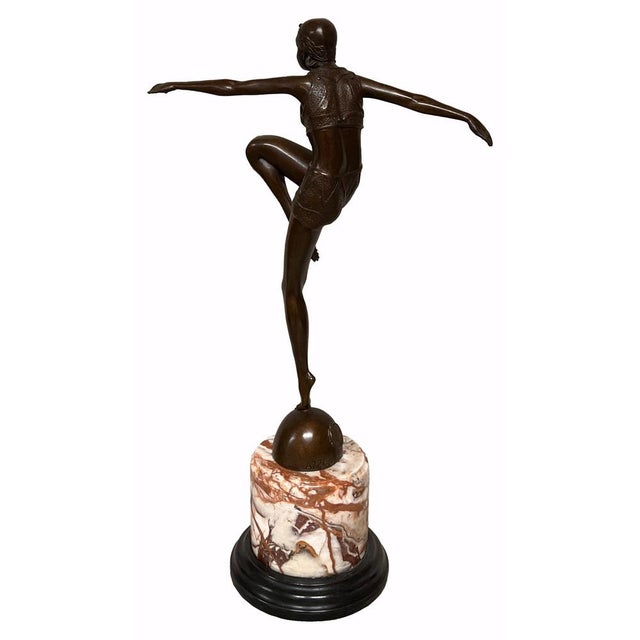 I. Philipp, Bronze Dancer, 1950s, Bronze on Marble Base For Sale - Image 4 of 5
