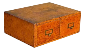 Antique Shaw Walker Two Drawer Card Catalog Oak File Cabinet