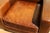 Brown Vintage Pair Art Deco Revival Distressed Brown Leather Club Chairs & Ottomans, 1980s For Sale - Image 8 of 18