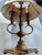 Italian designer table lamp. The lamp pictured is a Bouillotte table lamp in a classic vintage style. Brass and wooden...