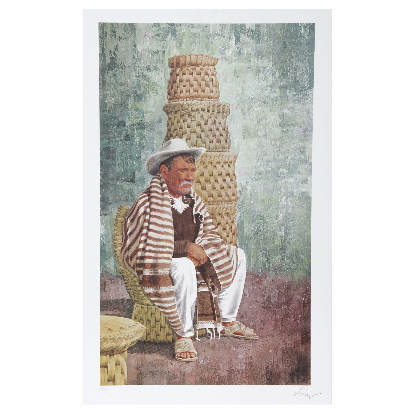 Vic Herman New Baskets Lithograph | Chairish